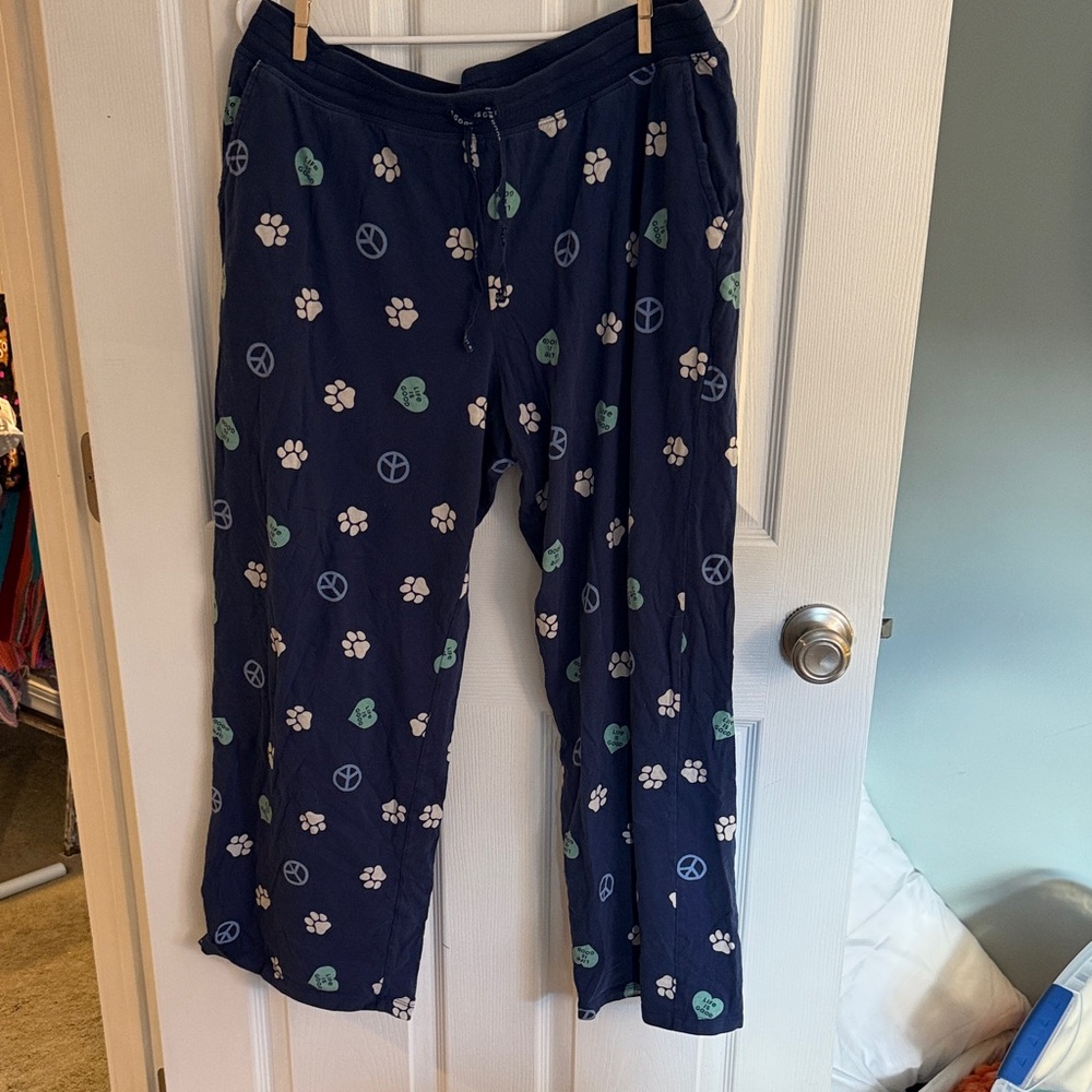 Life Is Good Dark Blue Sleepwear with Floral Accents